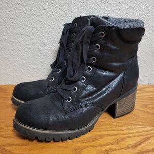 Carlos by Carlos Santana Black Heeled Booties Size 8½M